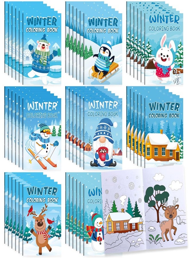 Containlol 48 Pcs Winter Coloring Books Mini Penguin Reindeer Snowman Activity Books Bulk Polar Animals Party Favors for Winter Holiday Gifts Xmas Goodie Bags Stuffers Home Classroom Activity Supplies - Image 1